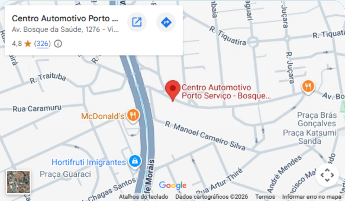 Mapa da Batiscar na Av. Bosque da Saúde, 1276, Vila da Saúde, São Paulo